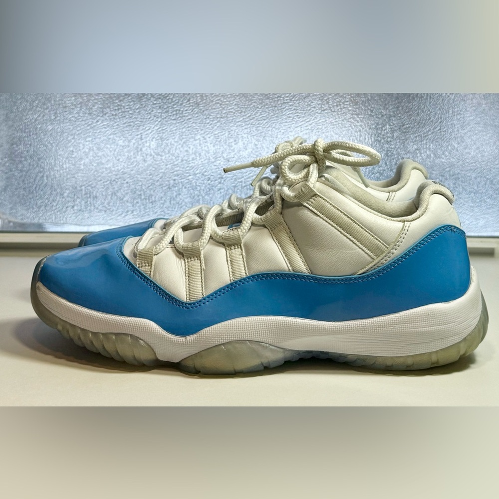 Blue and White Athletic Sneakers